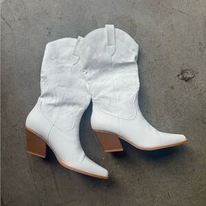 white cowboy boots
